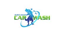 Dino Dash Car Wash Logo Design Image