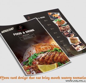 Menu card design that can bring mouth watery sensation Menu card design that can bring mouth watery sensation