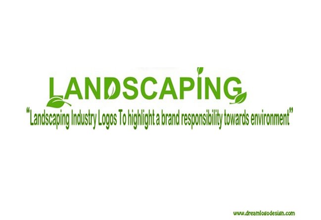 Landscaping Industry Logos To highlight a brand responsibility towards environment