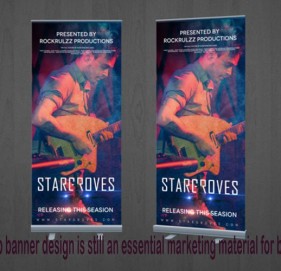 Pull-up banners design is still an essential marketing material for business