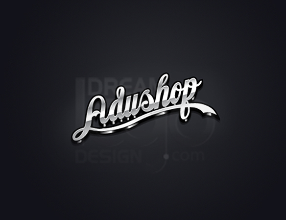 Adushop 3D Text Logo Design - DreamLogoDesign