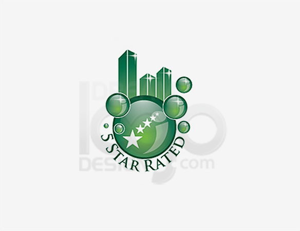 5 Star Rated Cleaning Logo Design - DreamLogoDesign