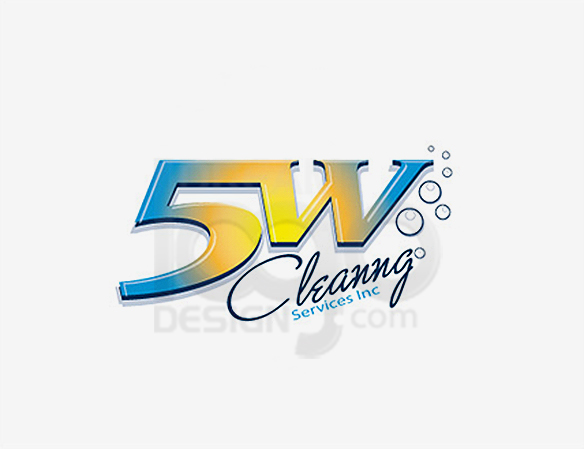5W Cleaning Services Logo Design - DreamLogoDesign