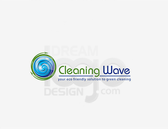 Cleaning Wave Logo Design - DreamLogoDesign