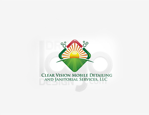 Clear Vision Mobile Detailing and Janitorial Services Cleaning Logo Design - DreamLogoDesign