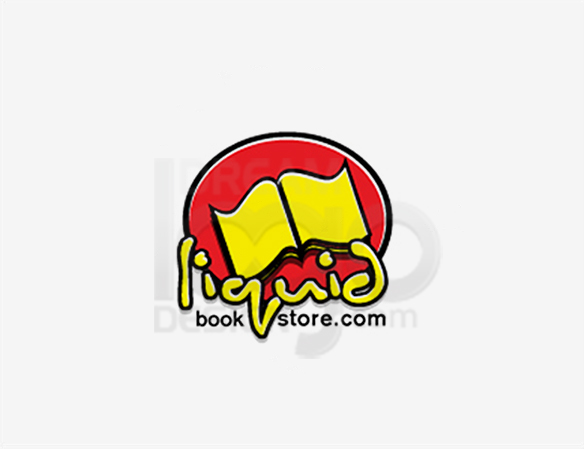 Liquid Book Store Education Logo Design - DreamLogoDesign