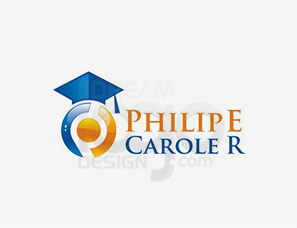 Philipe Carole R Education Logo Design - DreamLogoDesign