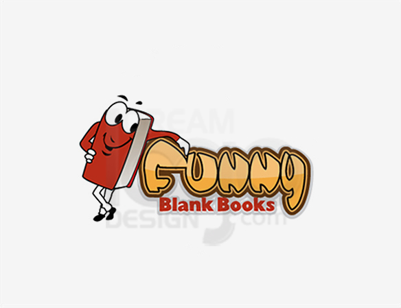 Funny Blank Books Education Logo Design