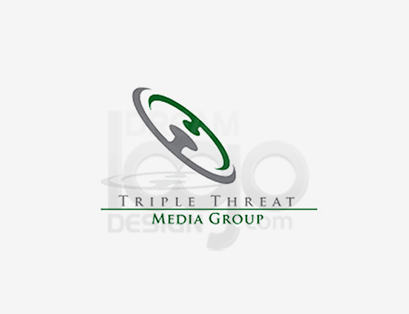 Triple Threat Media Group Entertainment Logo Design - DreamLogoDesign