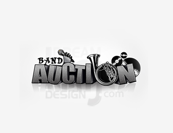 Band Auction Entertainment Logo Design - DreamLogoDesign