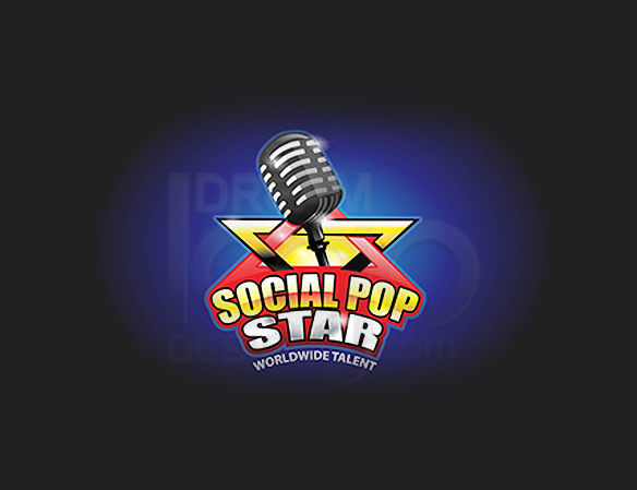 Social Pop Star Entertainment Logo Design - DreamLogoDesign