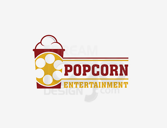 Popcorn Entertainment Logo Images Design - DreamLogoDesign