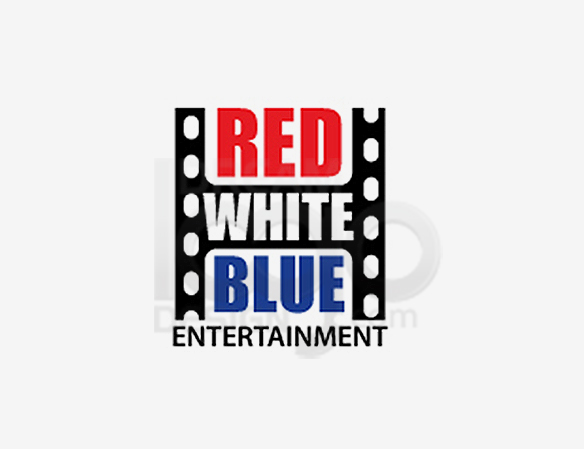 Red White Blue Entertainment Logo Design - DreamLogoDesign