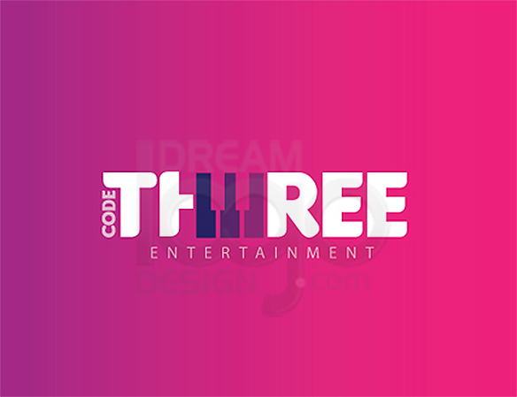 Code Three Entertainment Logo Design - DreamLogoDesign