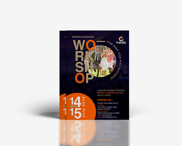 Single Sided Flyer Design Portfolio 4 - DreamLogoDesign