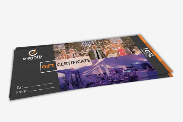 Gift Certificate Design Portfolio 4 - DreamLogoDesign