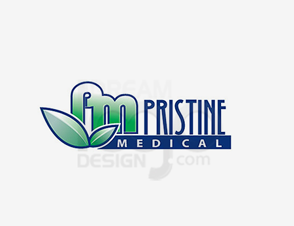 PM Pristine Medical Healthcare Logo Design - DreamLogoDesign