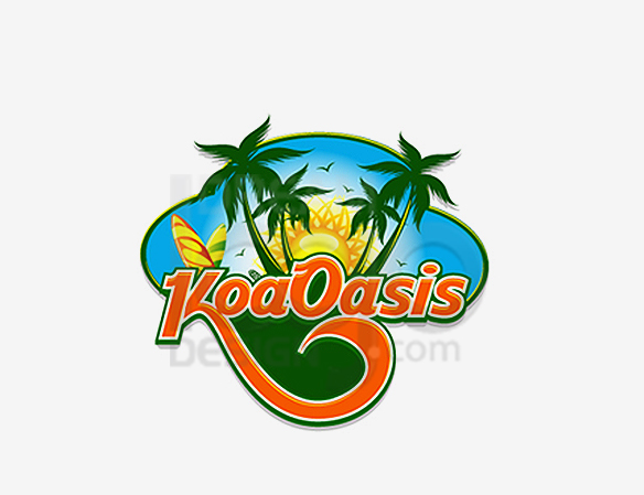 Koa Oasis Landscaping Logo Design - DreamLogoDesign