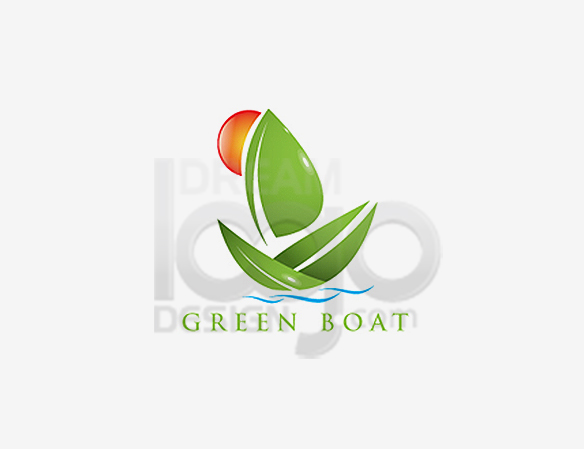 Green Boat Landscaping Logo Design - DreamLogoDesign