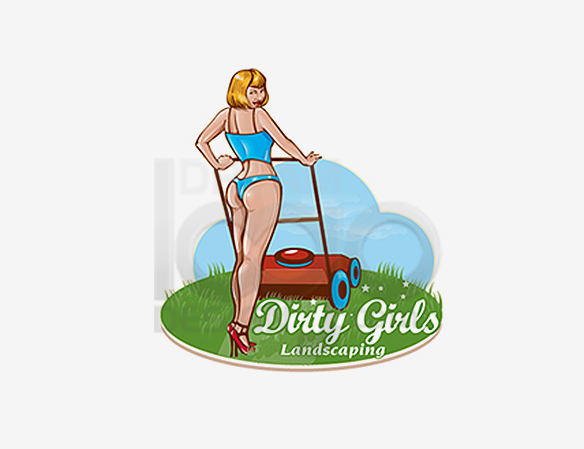 Dirty Girl Landscaping Logo Design - DreamLogoDesign