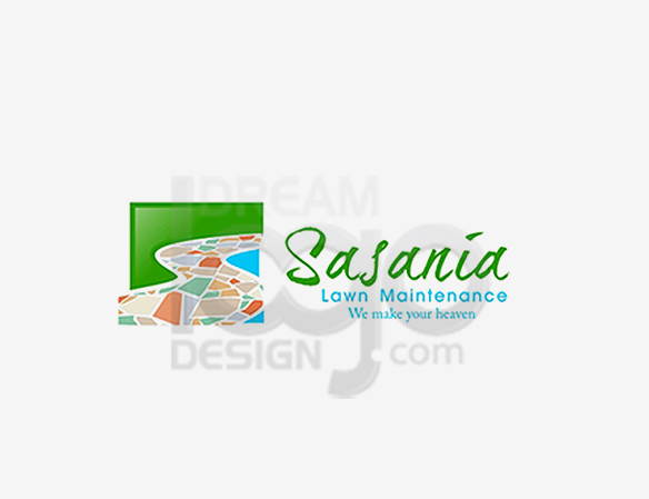 Sasania Lawn Maintenance Landscaping Logo Design - DreamLogoDesign