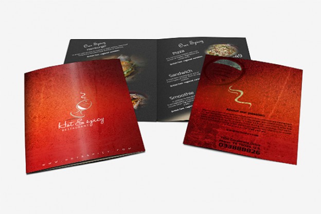 Menu Card Design Portfolio 3 - DreamLogoDesign
