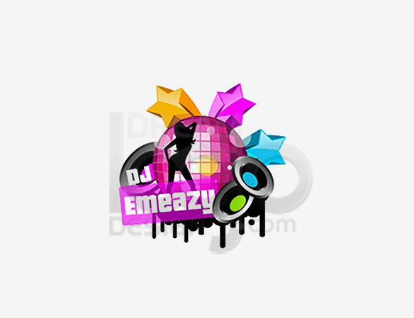 DJ Emeazy Music Logo Design - DreamLogoDesign