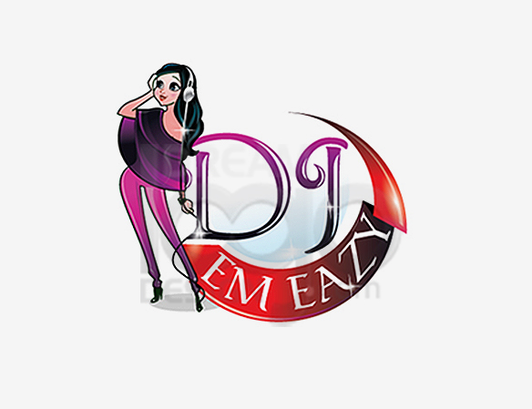 DJ EM Eazy Music Logo Design - DreamLogoDesign