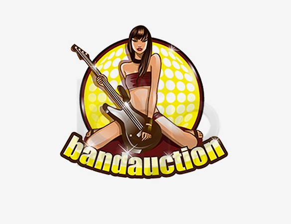 Band Auction Music Logo Design - DreamLogoDesign