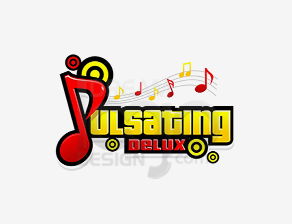 Pulsating Deluxe Music Logo Design - DreamLogoDesign