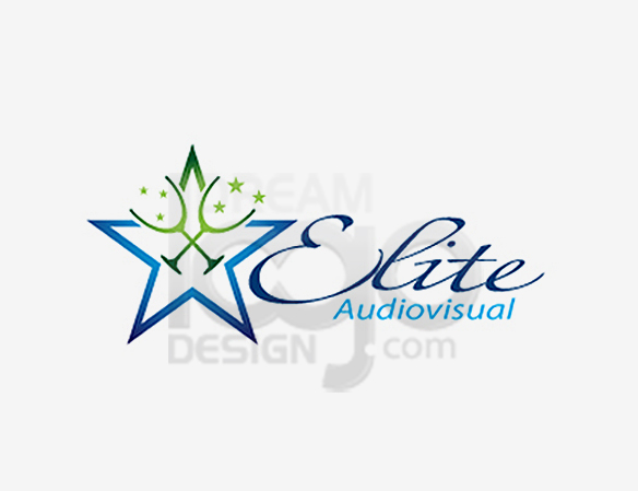 Elite Audio Visual Music Logo Design - DreamLogoDesign