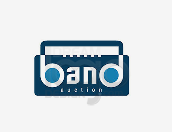 Band Auction 3D Music Logo Design - DreamLogoDesign